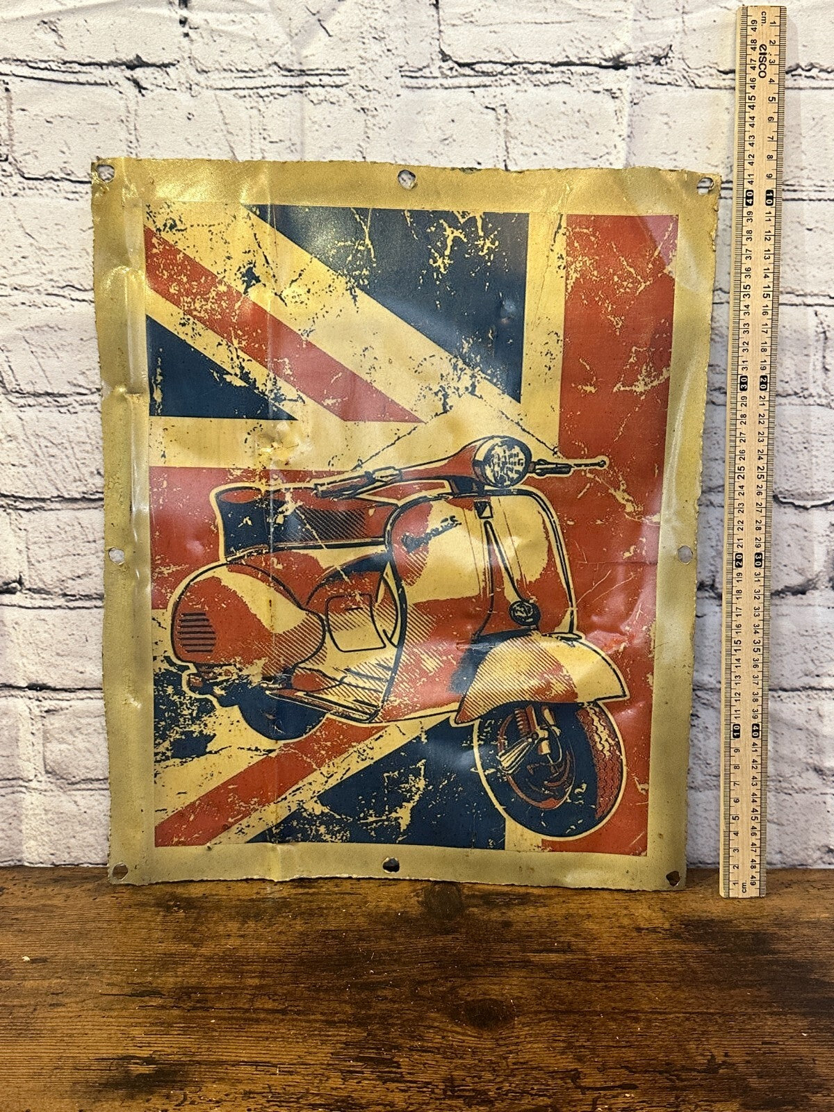 UK Moped Poster Advert Wall Plaque 42cm x 36cm Vintage Retro Tin Sign