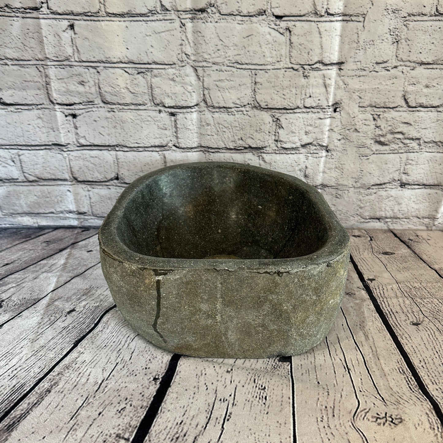 25cm x 26cm River Stone Sink Basin Bowl Natural for Bathroom Washroom Oval No 5