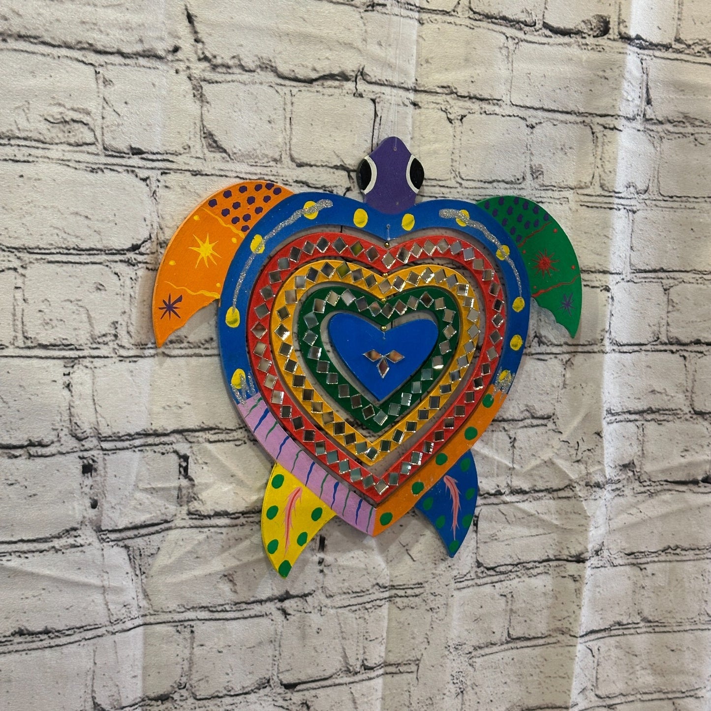 30cm Colourful Turtle Hanging With Mirrors Window Suncatcher Beads Indoor Mobile