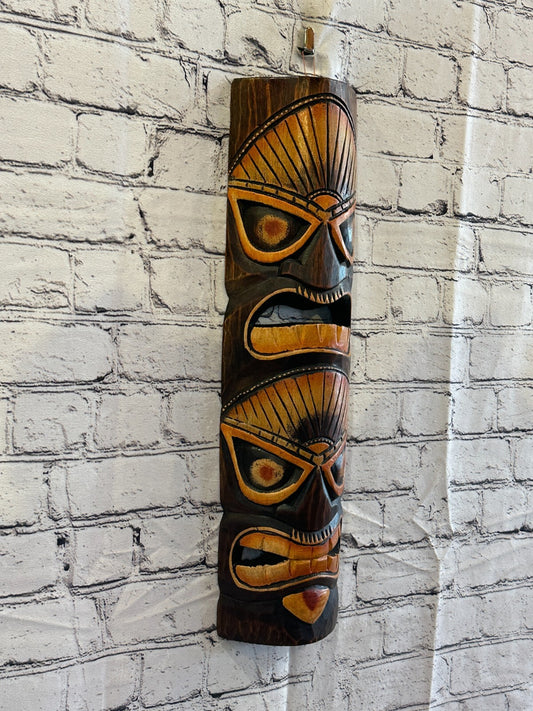 50cm Tiki Bar Mask Sign Decoration Wall Hanging Mask Wood Carving Design 2