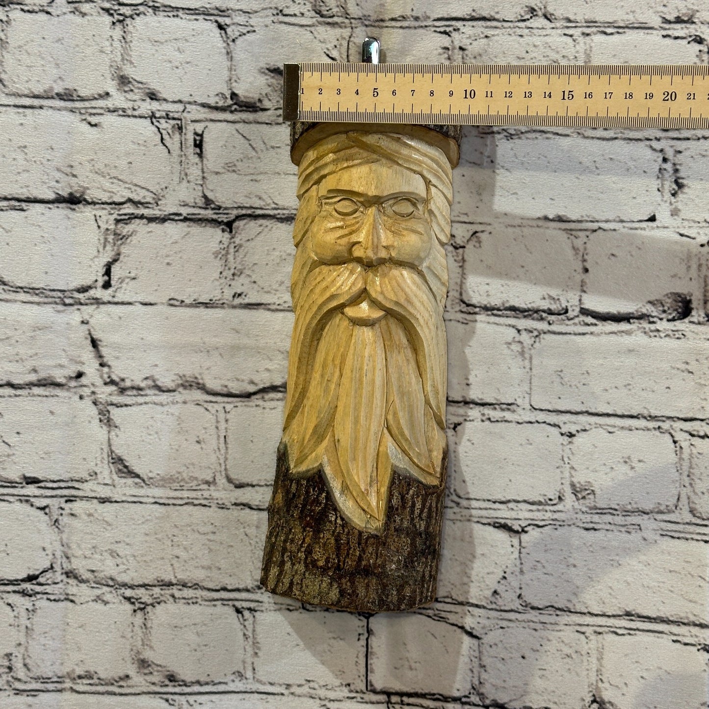 Forest Man Of The Woods 30cm Hand Carved Wizard Tree Trunk Wood Fairtrade