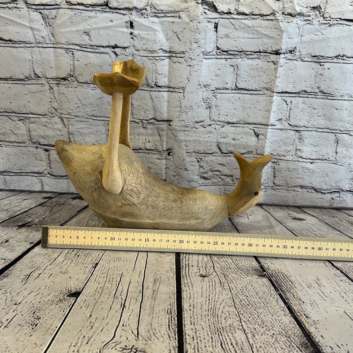 35cm x 25cm Wooden Drunk Duck Wine Bottle Holder Vintage Rustic Funny Gift