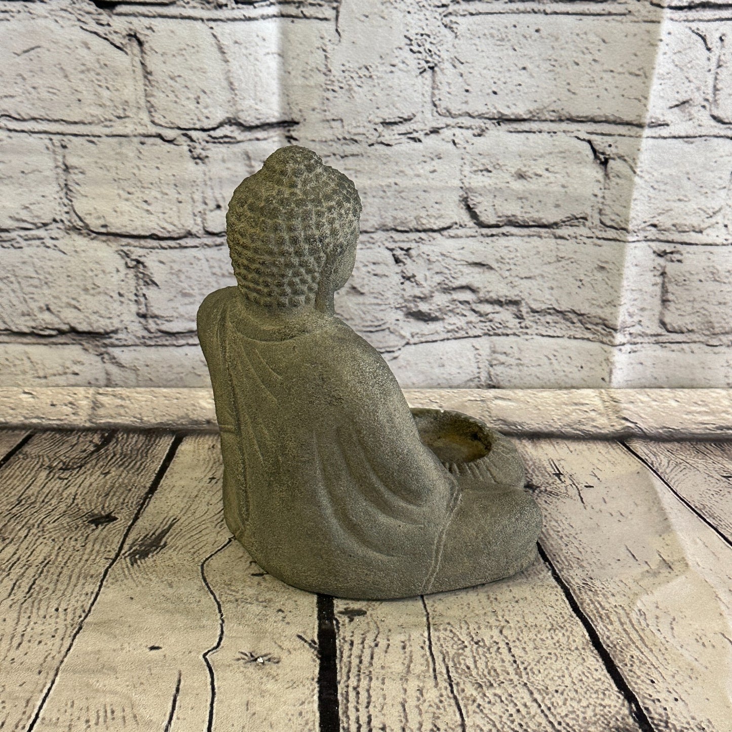 3D Thai Buddha Candle Stone Garden 20cm Ornament Outdoor Indoor Statue Hindu