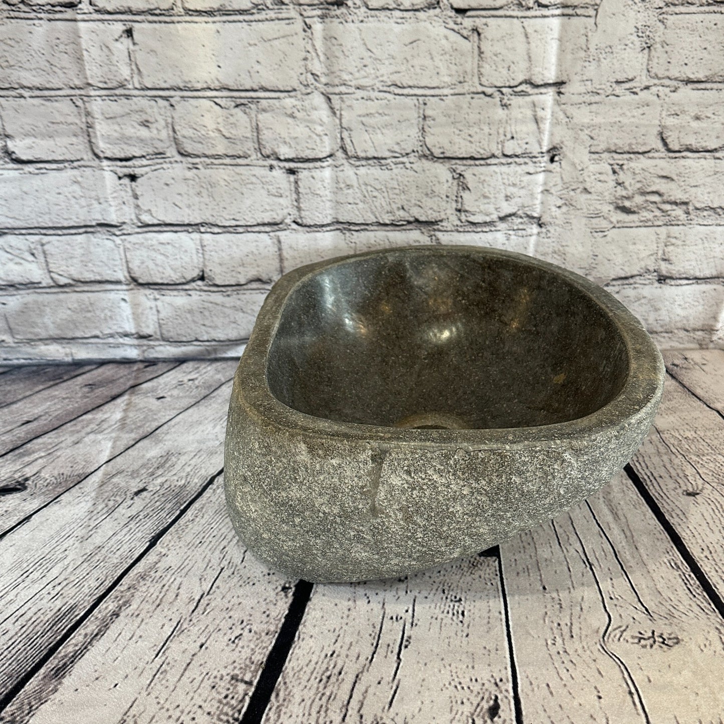 30cm x 27cm River Stone Sink Basin Bowl Natural for Bathroom Washroom Oval No 13