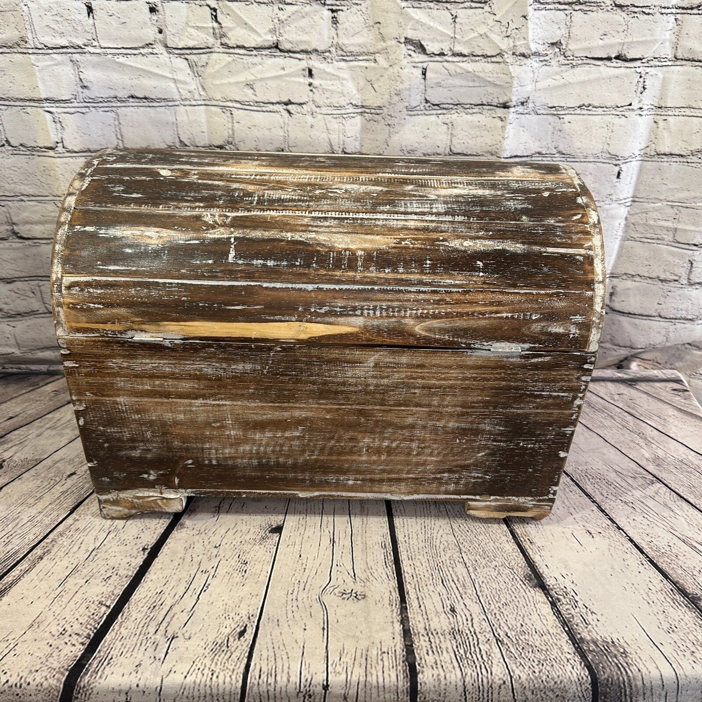 50cm x 35cm x 30cm Brown Home Wood Box Wooden Chest Storage Craft Handles Lid