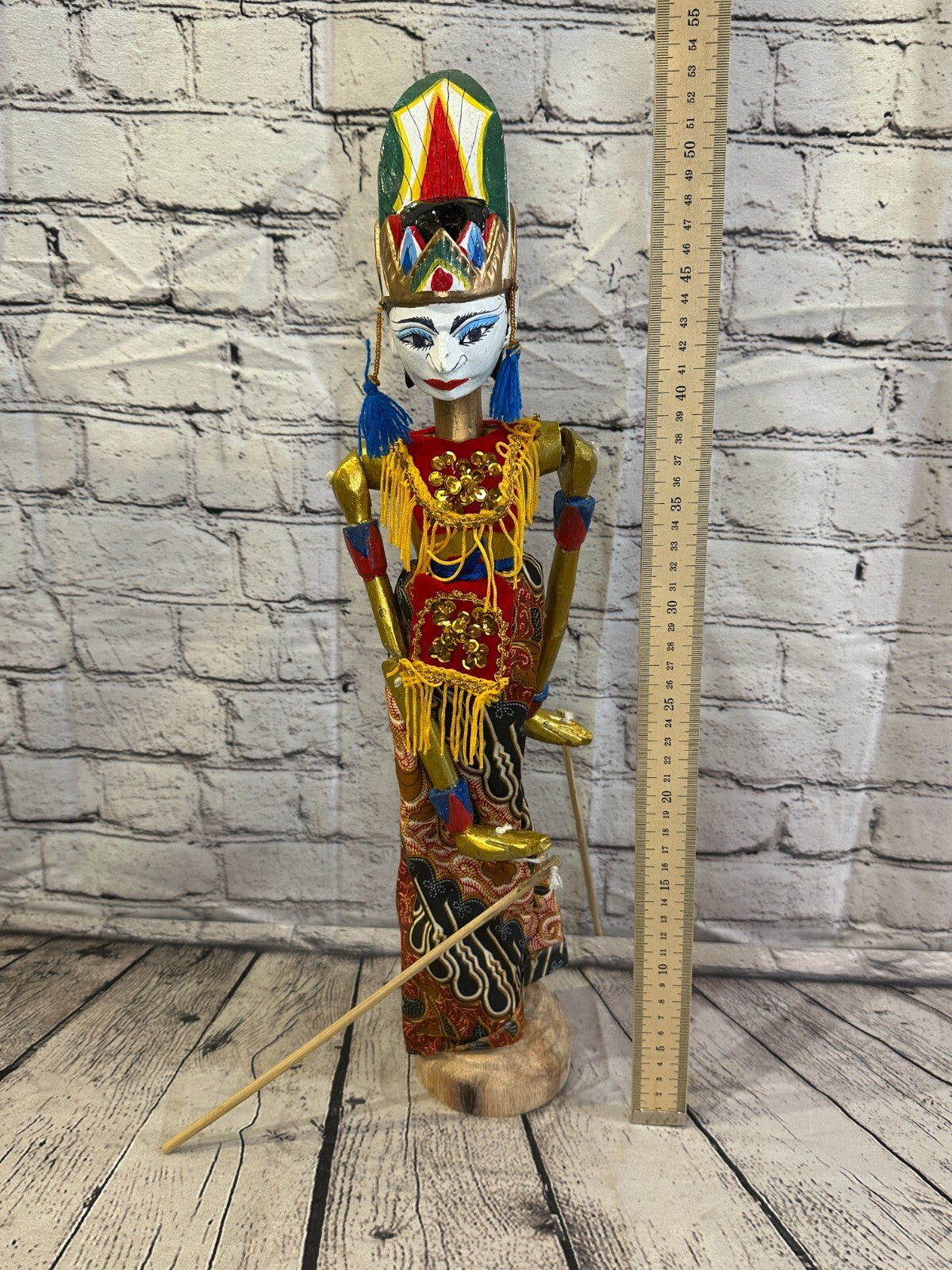 55cm Wayang Golek Traditional Stick Shadow Puppet Bali Java Indonesia Design 4