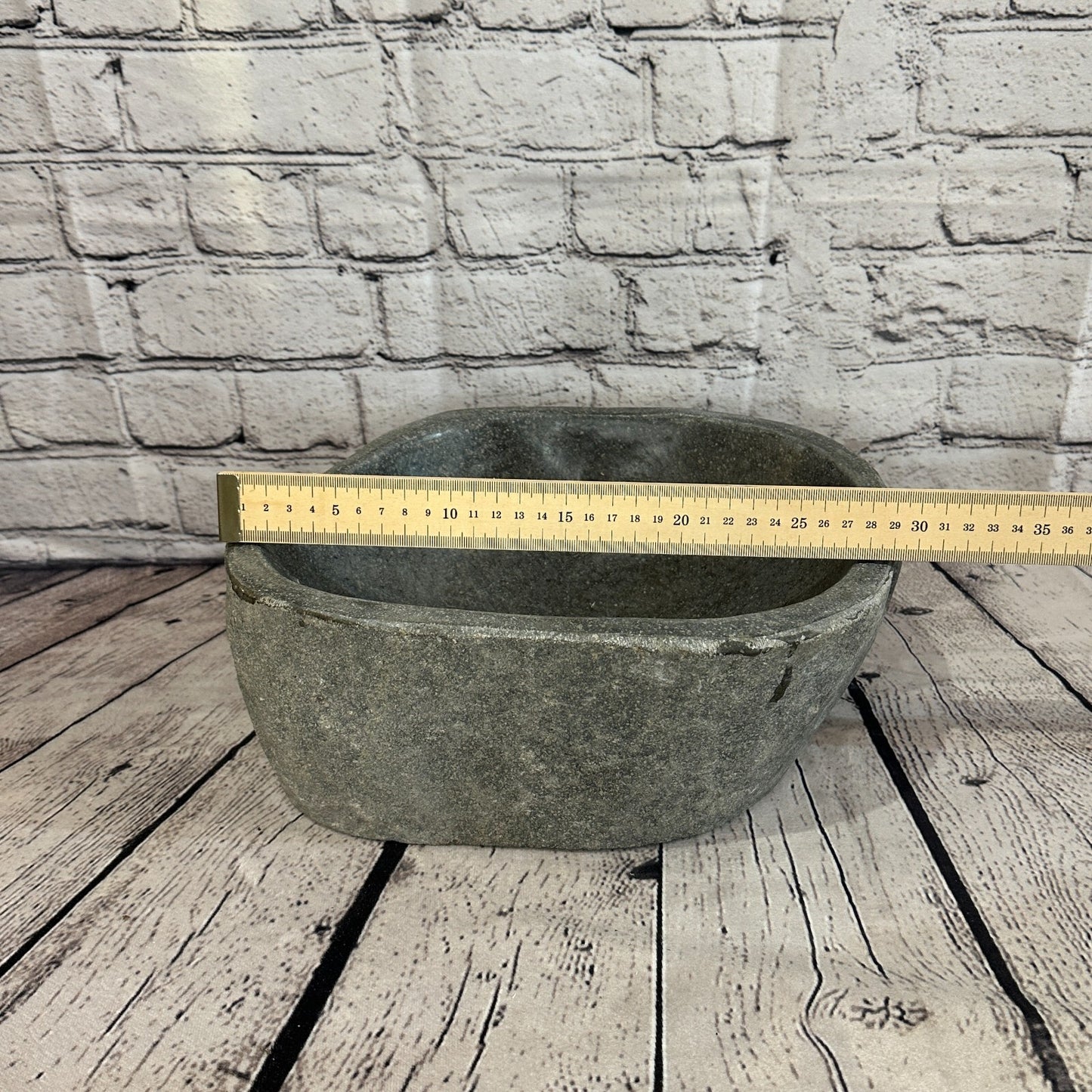 29cm x 24cm River Stone Sink Basin Bowl Natural for Bathroom Washroom Oval No 32