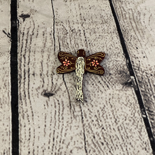 Dragonfly Wooden Animal Fridge Magnet Cartoon Magnetic Note Holder Novelty