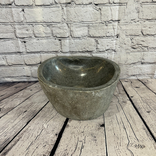 27cm x 24cm River Stone Sink Basin Bowl Natural for Bathroom Washroom Oval No 21