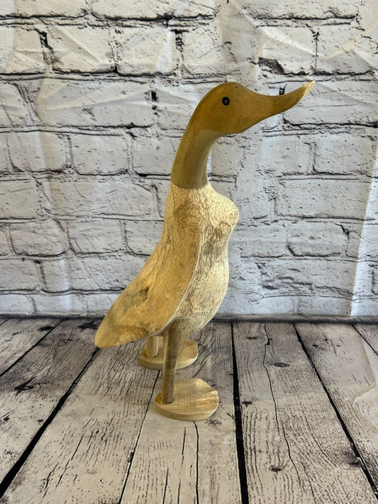 Looking Right 40cm Tall Wooden Hairy Duckling Baby Duck Bamboo Root Fairtrade