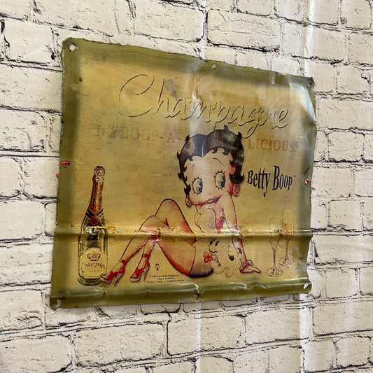 Betty Boop Drink Poster Advert Wall Plaque 42cm x 36cm Vintage Retro Tin Sign