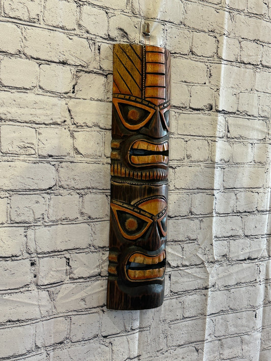 50cm Tiki Bar Mask Sign Decoration Wall Hanging Mask Wood Carving Design 1
