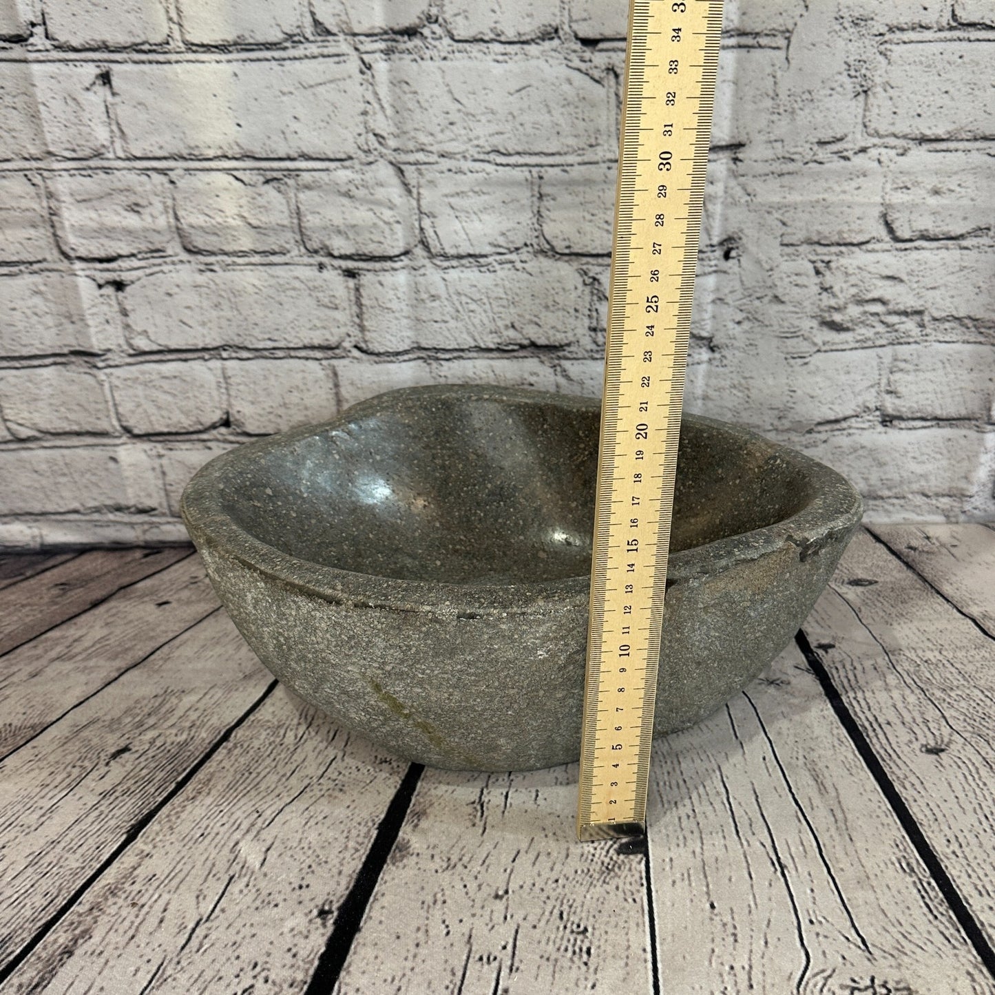 32cm x 23cm River Stone Sink Basin Bowl Natural for Bathroom Washroom Oval No 30