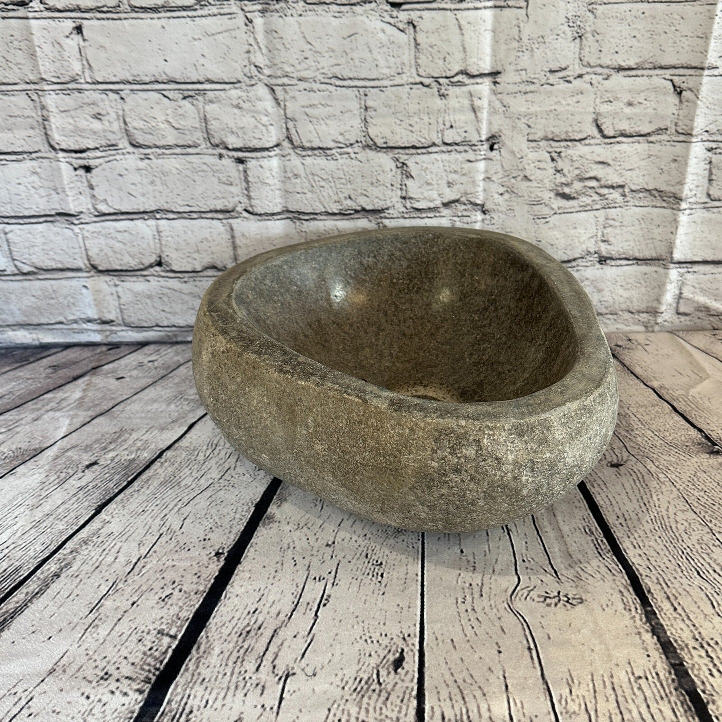 33cm x 28cm River Stone Sink Basin Bowl Natural for Bathroom Washroom Oval No 2