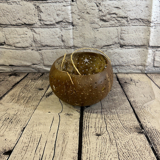 Plain Coconut Shell Hanging Basket Orchid Planter Balcony Decorative Vase Flower