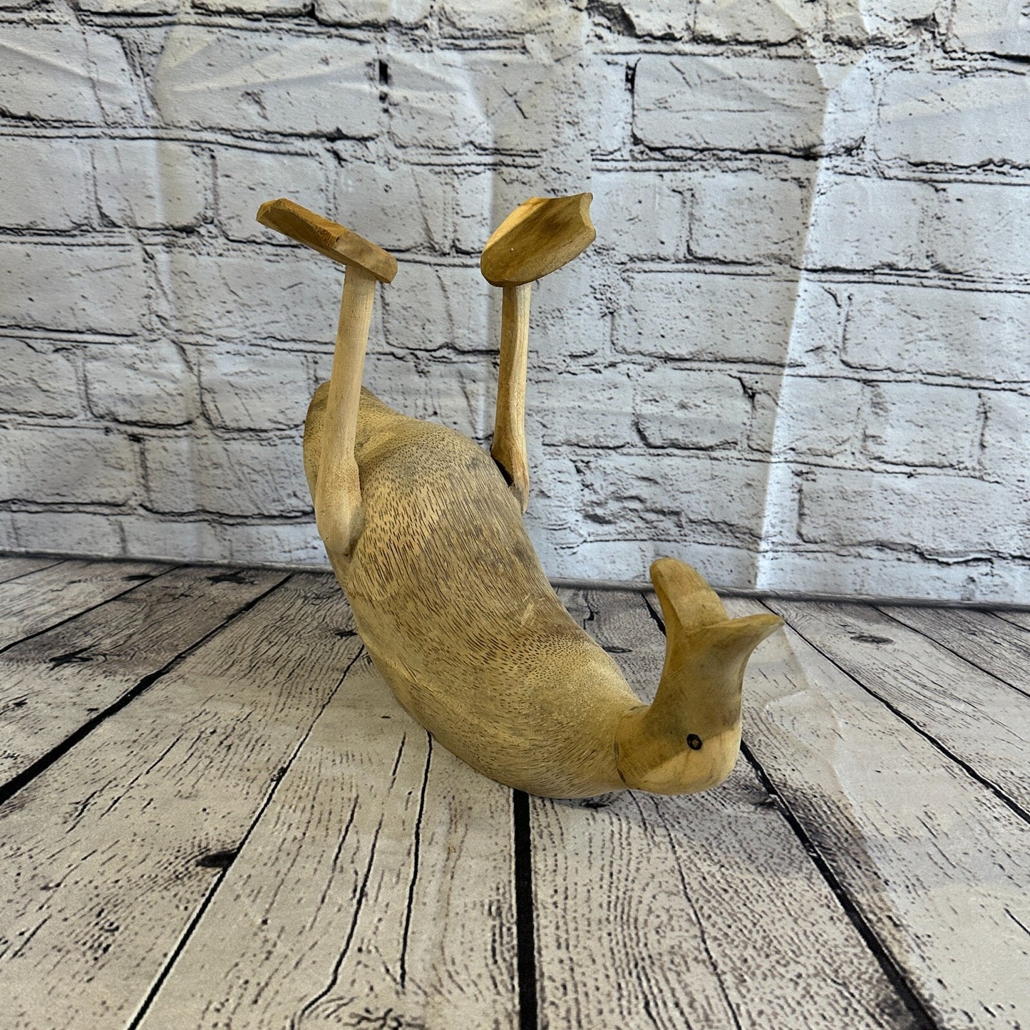 35cm x 25cm Wooden Drunk Duck Wine Bottle Holder Vintage Rustic Funny Gift