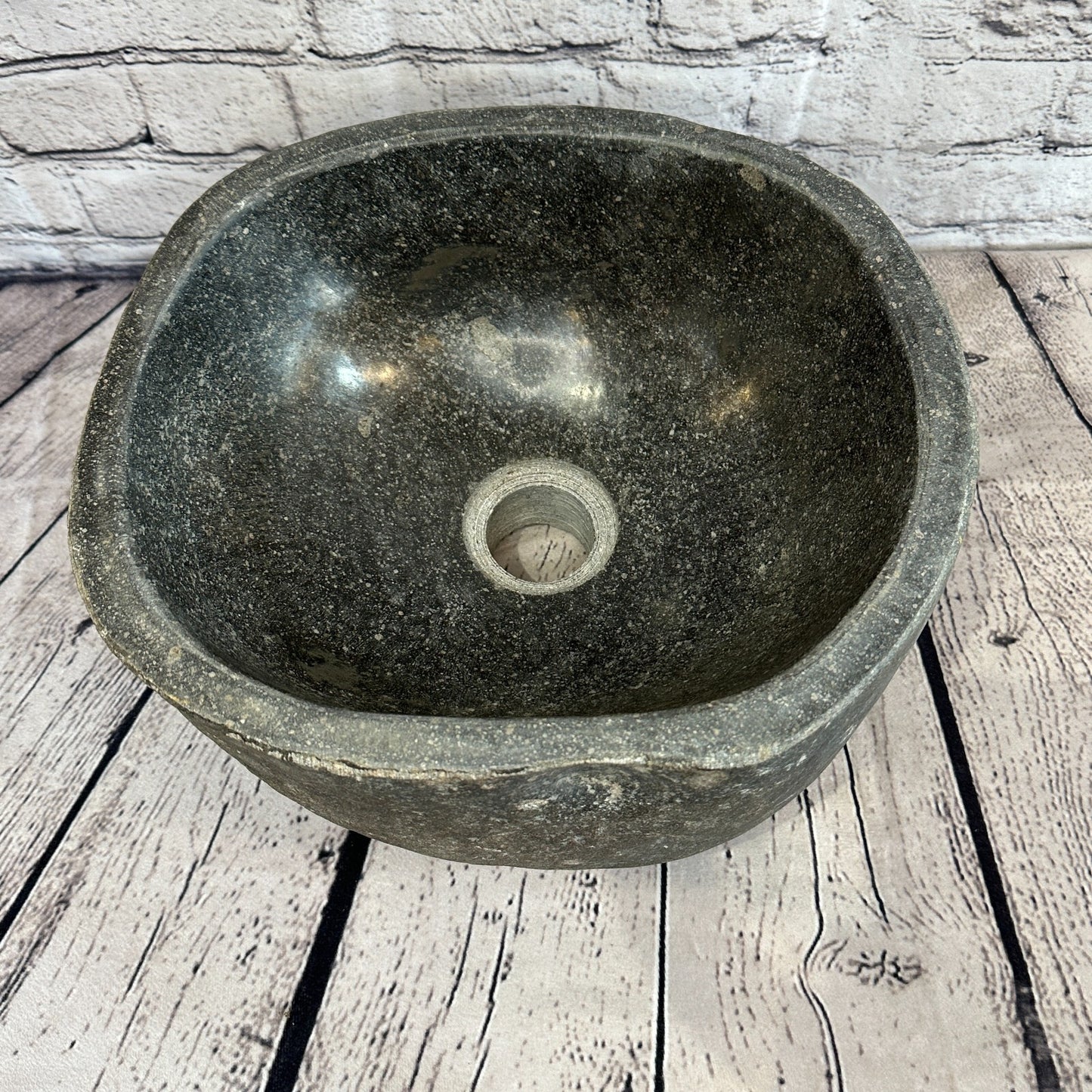 30cm x 28cm River Stone Sink Basin Bowl Natural for Bathroom Washroom Oval No 16