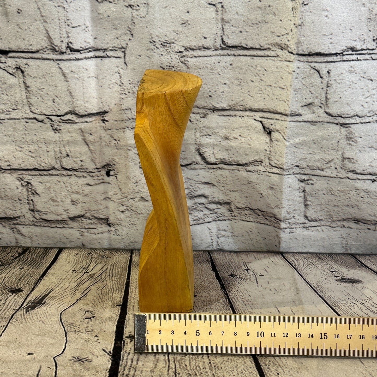20cm Hand Carved Light Wooden Necklace Base Chain Jewellery Display Stand Bust