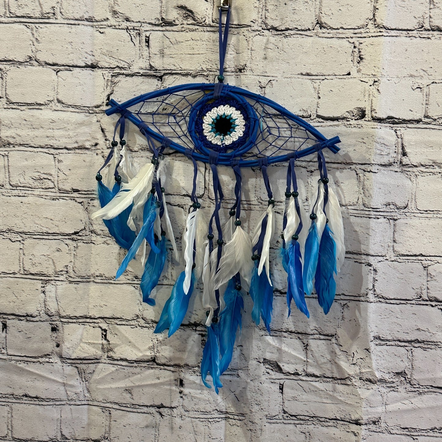Turkish Evil Eye 25cm x 10cm Dream Catcher Dreamcatcher Wall Ornament Handmade