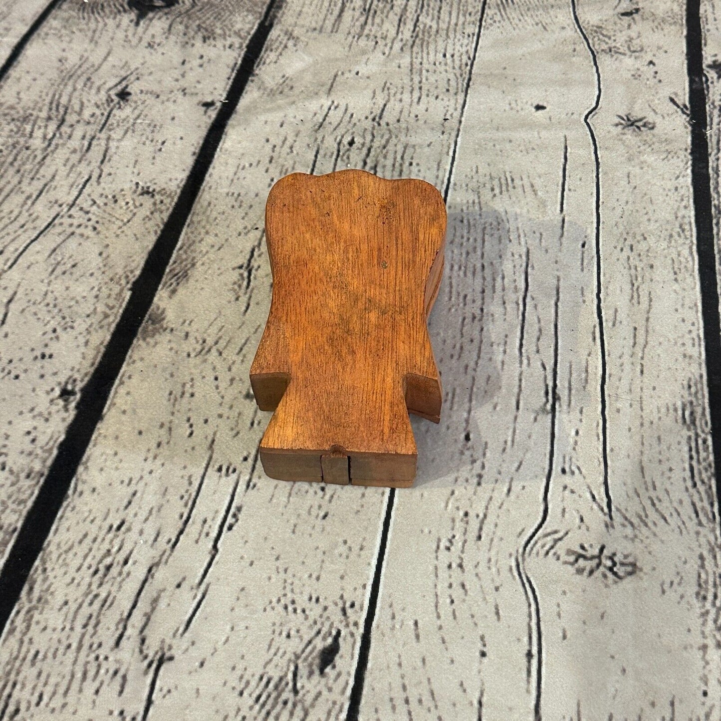 Carved Angel 4 Bit Wooden Puzzle Box Secret Box Magic Trinket Handmade