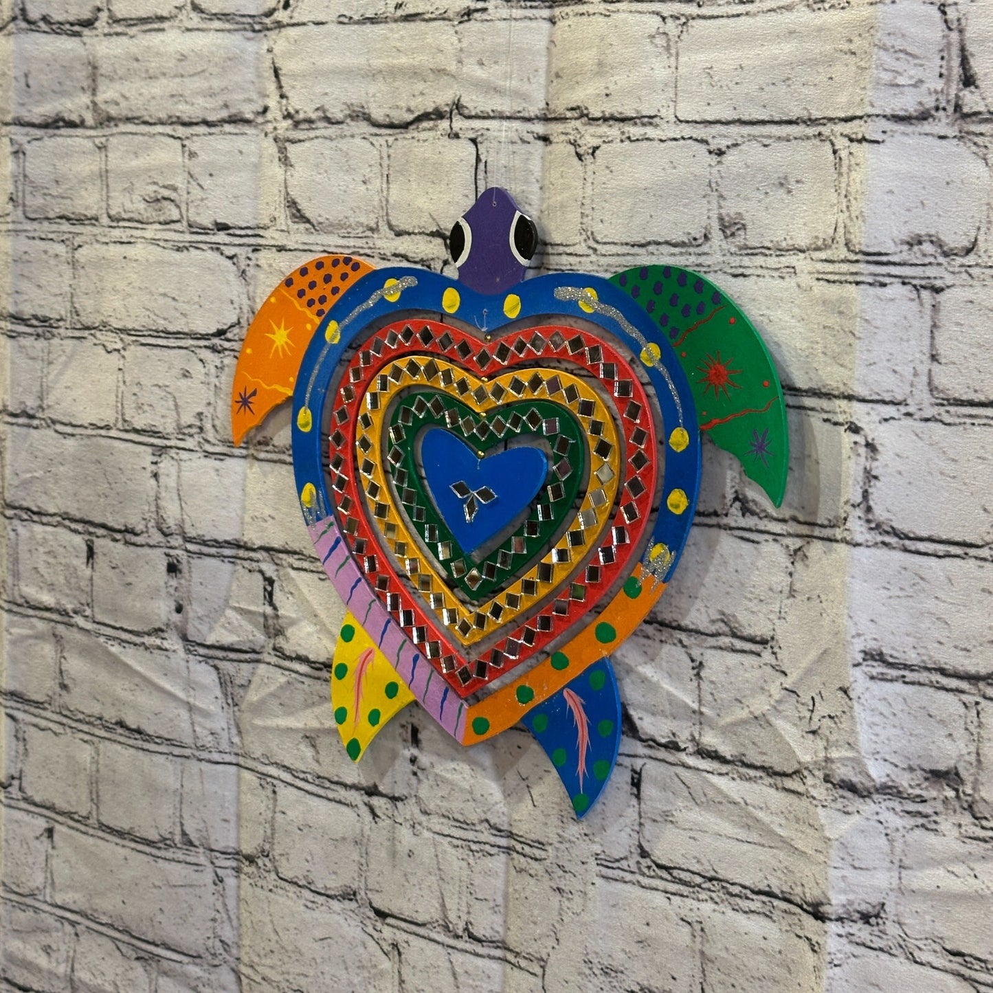 30cm Colourful Turtle Hanging With Mirrors Window Suncatcher Beads Indoor Mobile