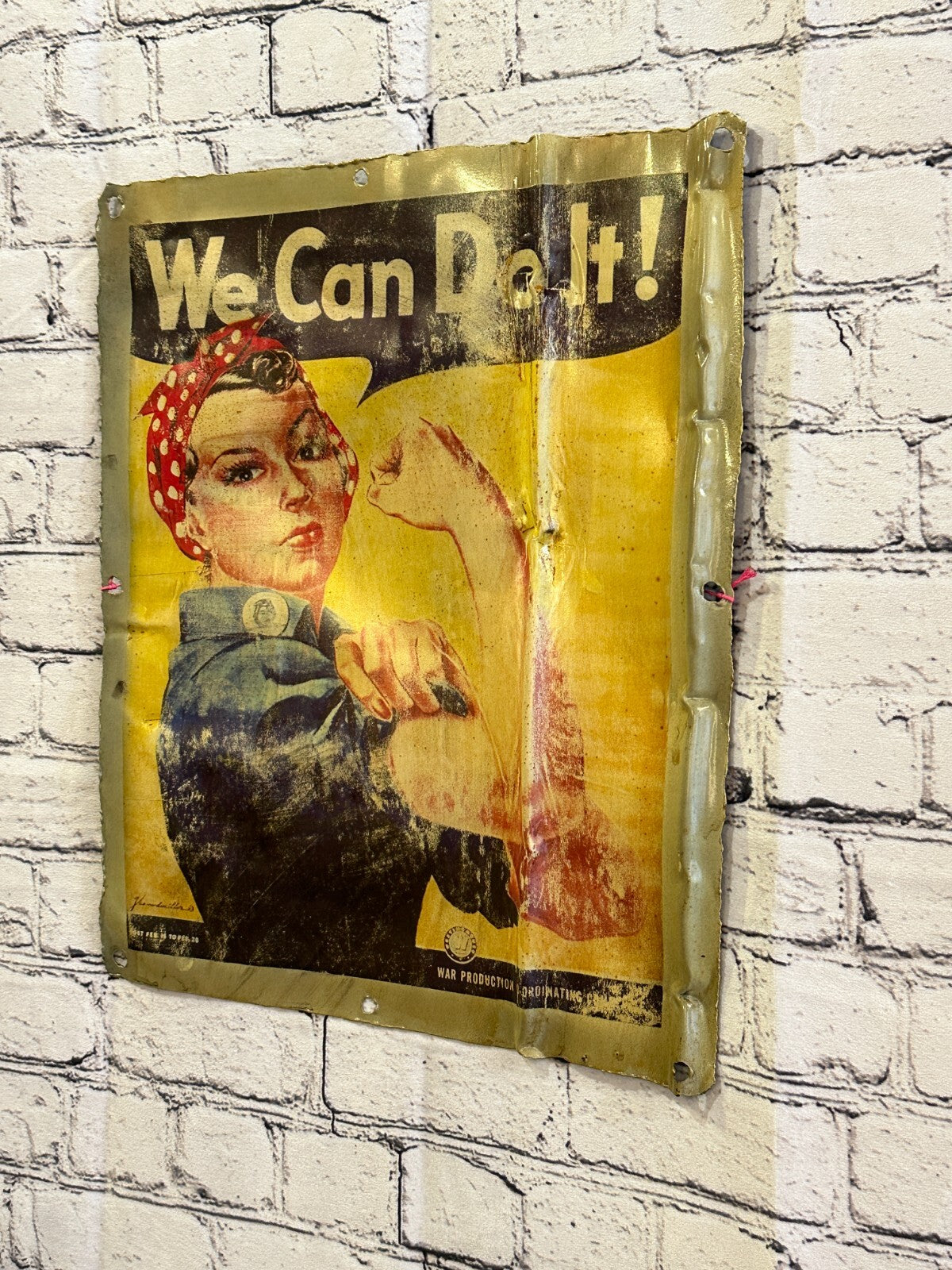 We Can Do It WW2 Poster Advert Wall Plaque 42cm x 36cm Vintage Retro Tin Sign