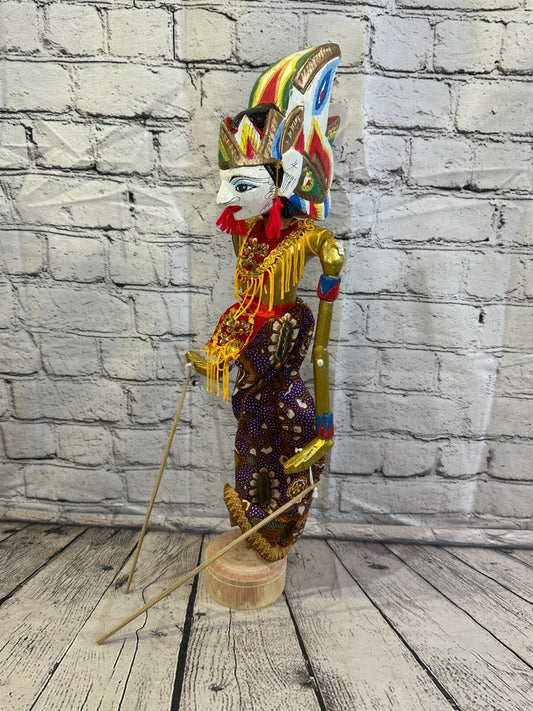 55cm Wayang Golek Traditional Stick Shadow Puppet Bali Java Indonesia Design 1