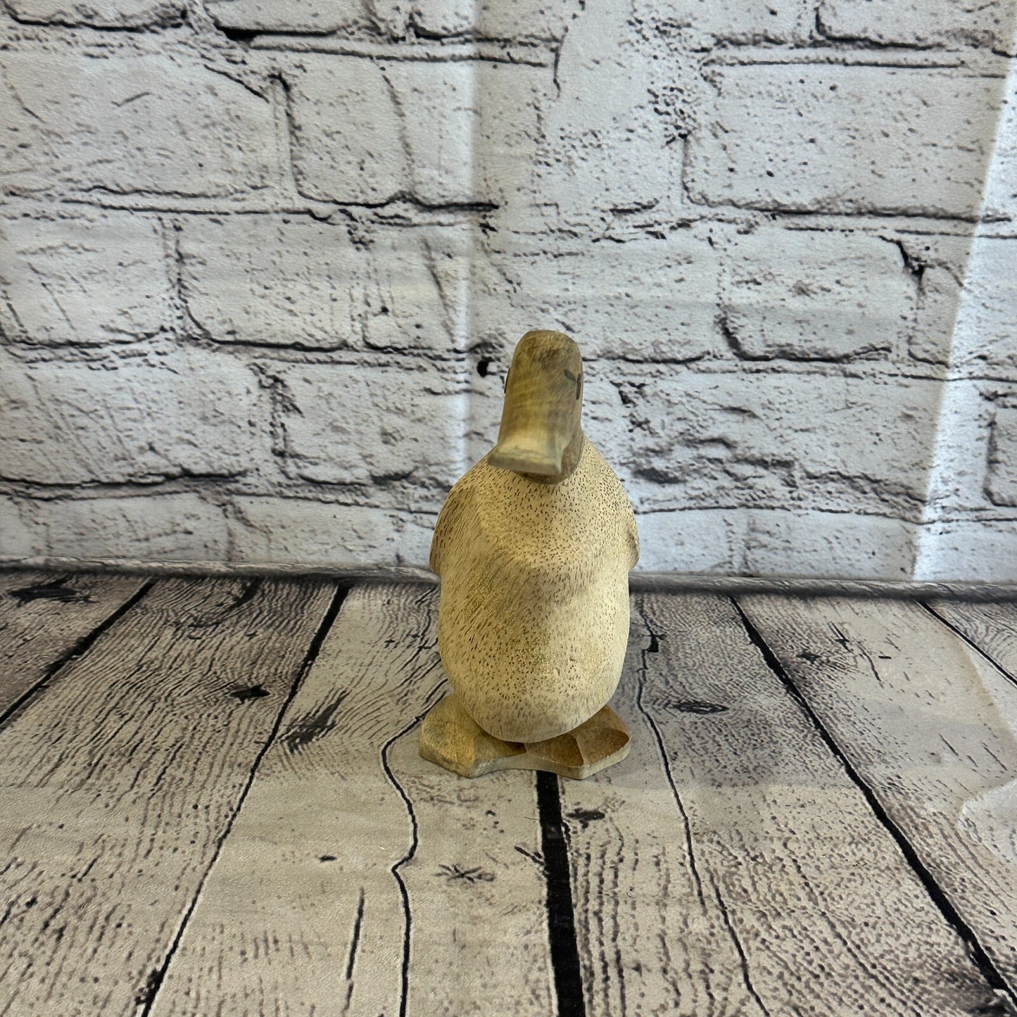 Looking Forward 18cm Tall Wooden Hairy Duckling Baby Duck Bamboo Root Fairtrade