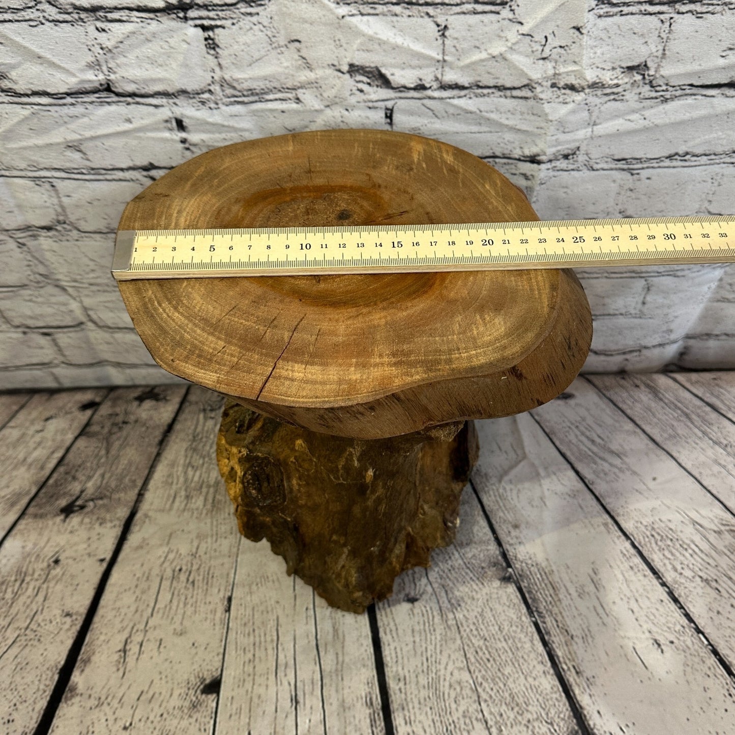 31cm x 26cm Teak Root Wood Mushroom Coffee Table Side Table Home Furniture No 9