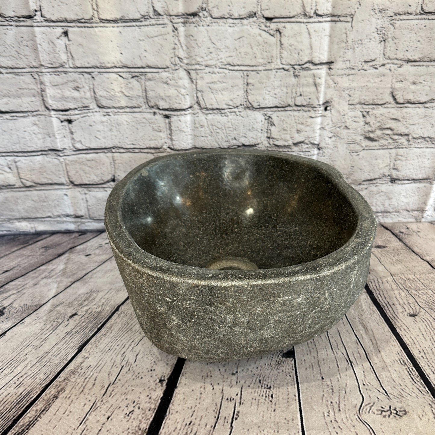 30cm x 28cm River Stone Sink Basin Bowl Natural for Bathroom Washroom Oval No 16