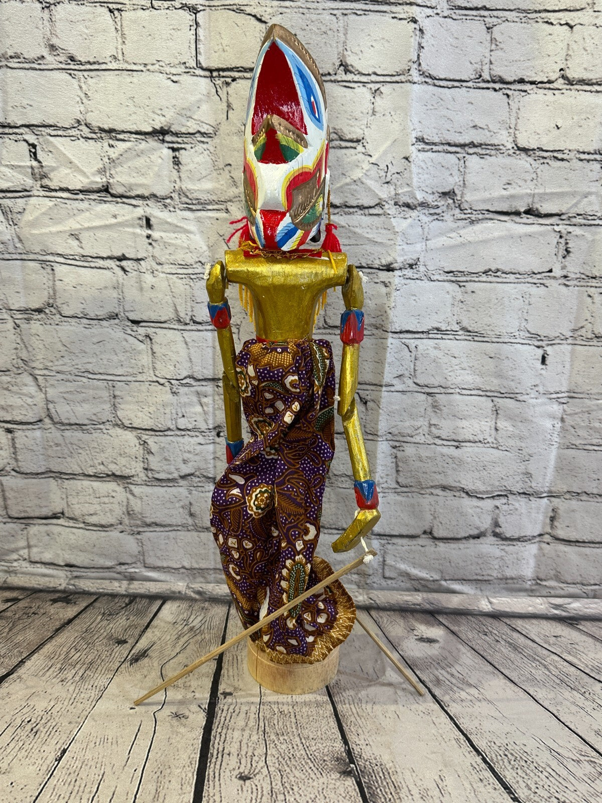 55cm Wayang Golek Traditional Stick Shadow Puppet Bali Java Indonesia Design 1