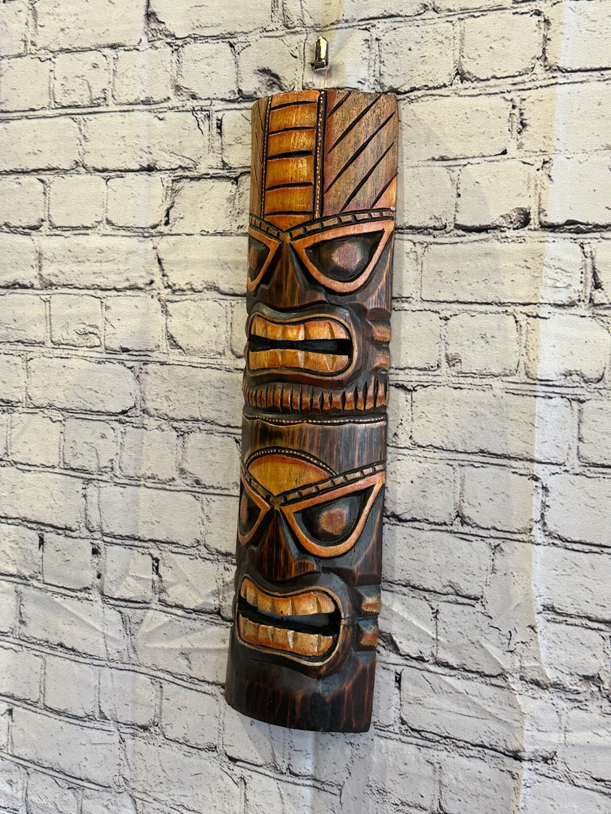 50cm Tiki Bar Mask Sign Decoration Wall Hanging Mask Wood Carving Design 1