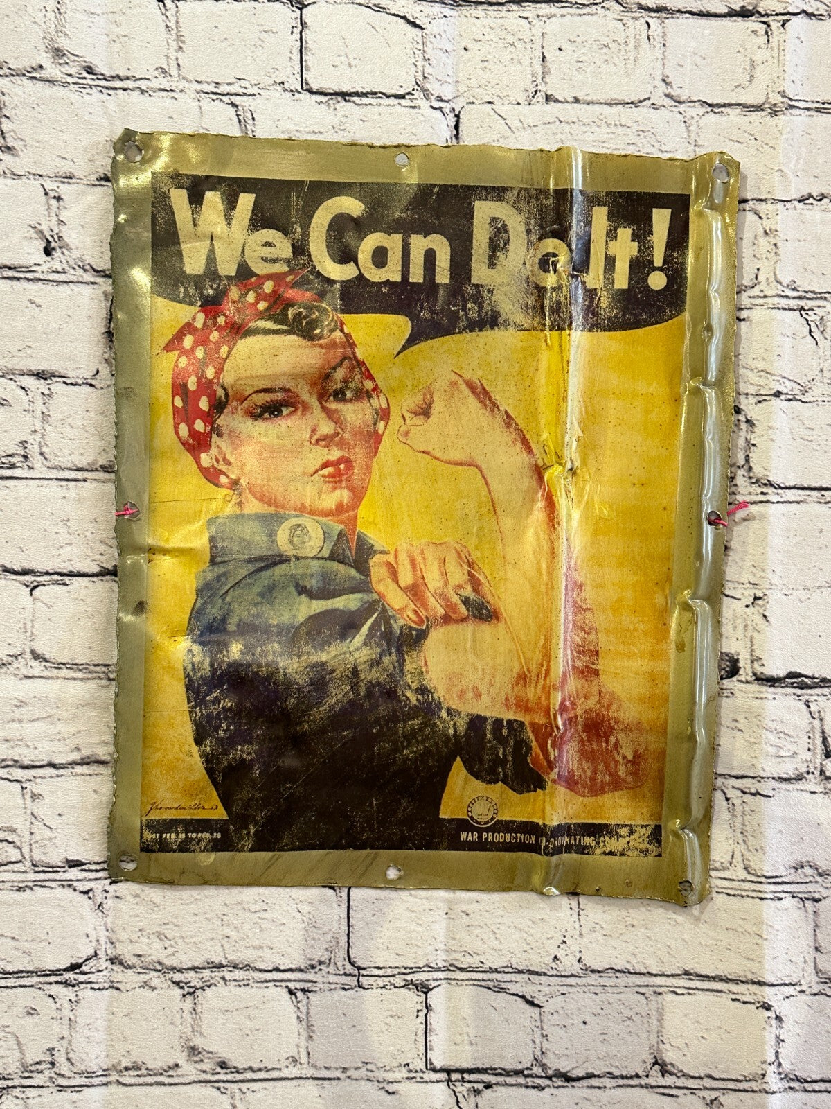 We Can Do It WW2 Poster Advert Wall Plaque 42cm x 36cm Vintage Retro Tin Sign