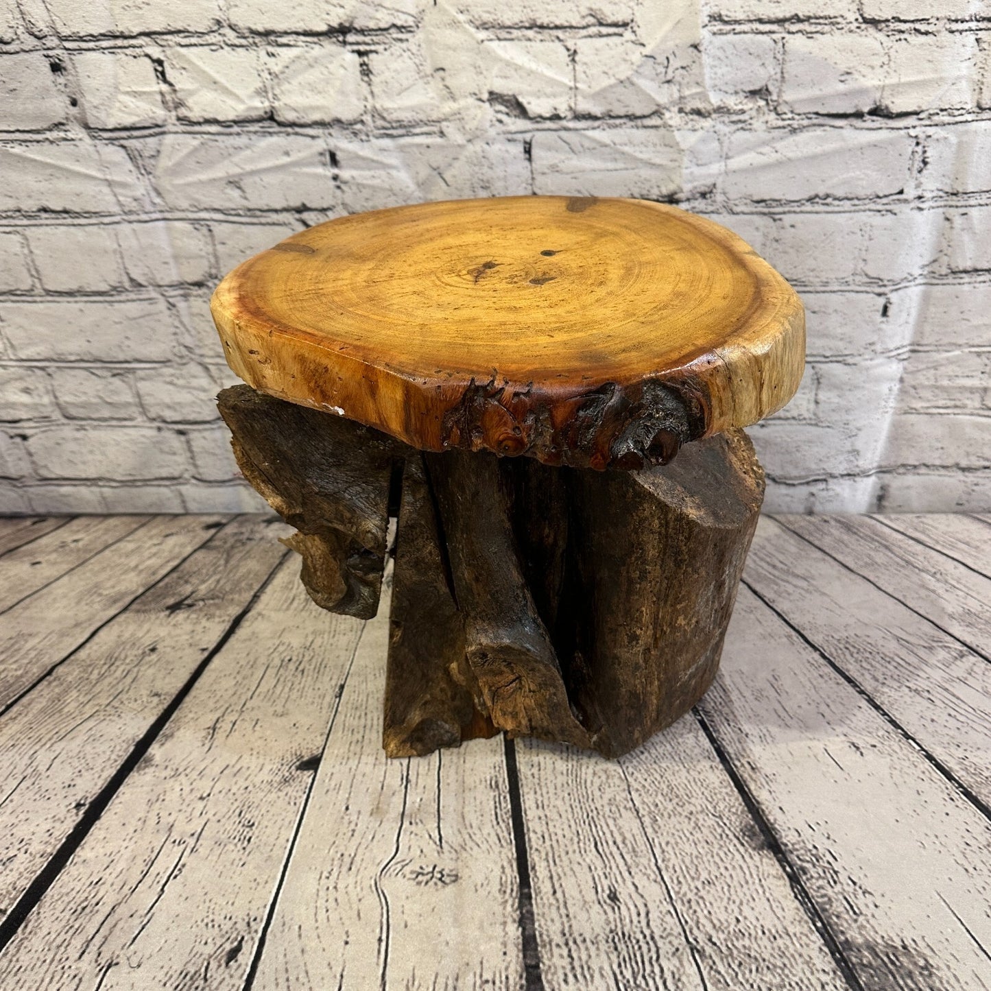 30cm x 27cm Teak Root Wood Mushroom Coffee Table Side Table Home Furniture No 6