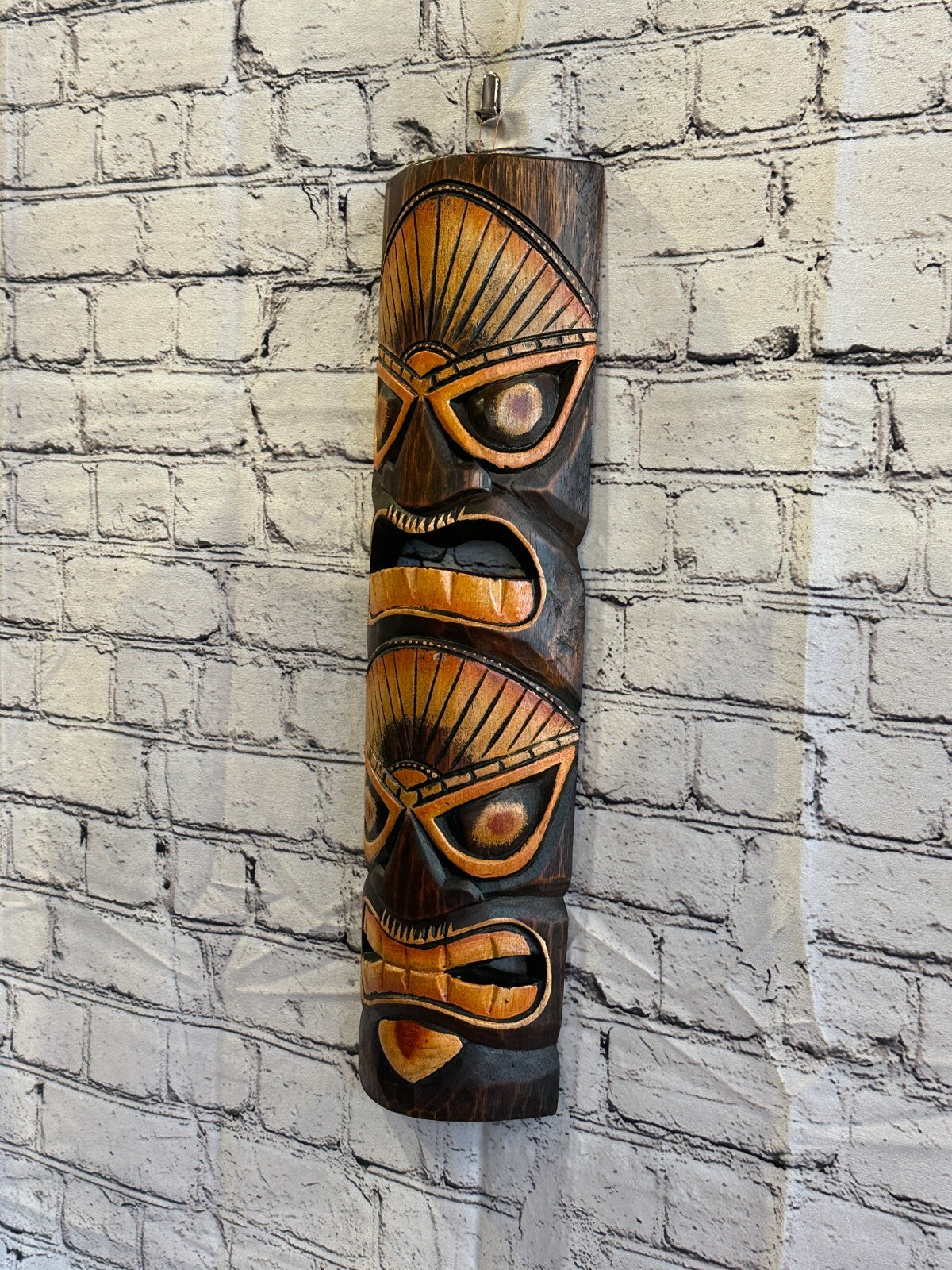 50cm Tiki Bar Mask Sign Decoration Wall Hanging Mask Wood Carving Design 2