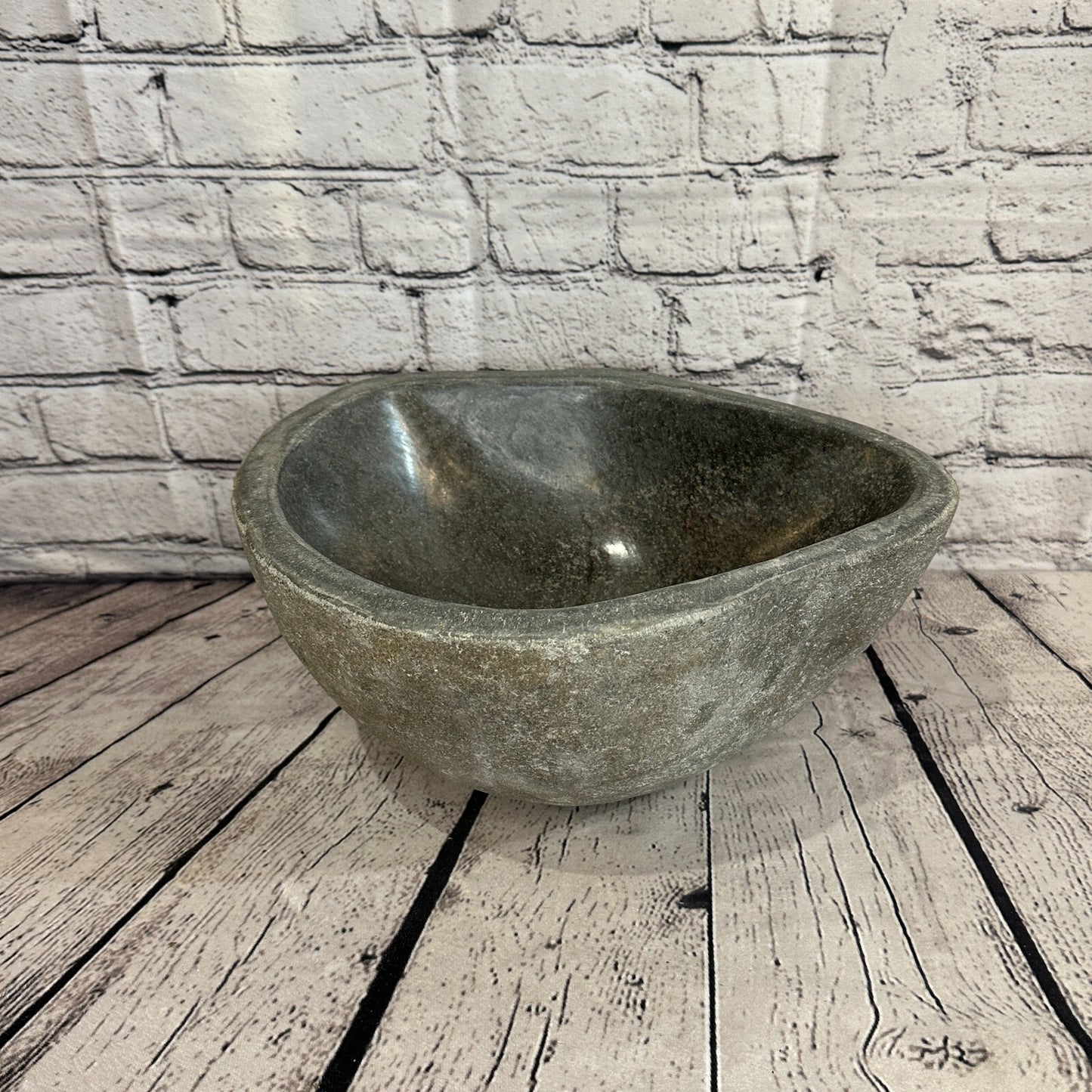 31cm x 26cm River Stone Sink Basin Bowl Natural for Bathroom Washroom Oval No 36