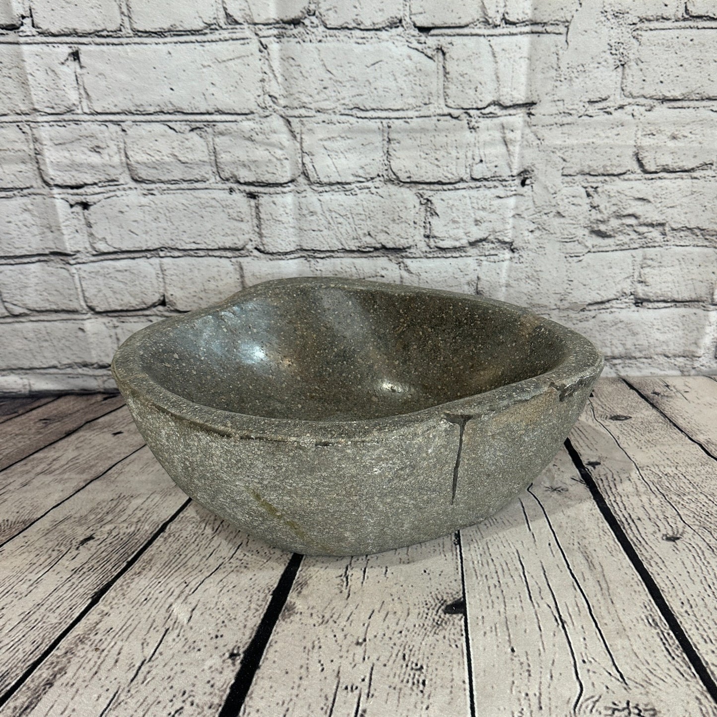 32cm x 23cm River Stone Sink Basin Bowl Natural for Bathroom Washroom Oval No 30