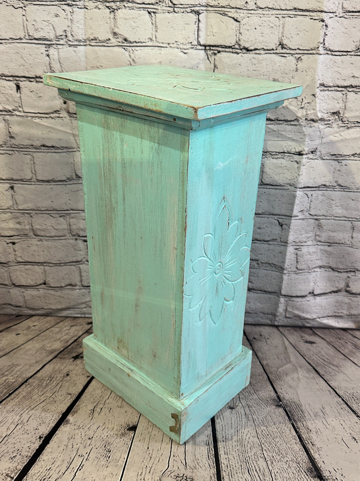 60cm x 25cm Blue 3 Draw Wooden Side Cabinet Living Hallway Storage Furniture