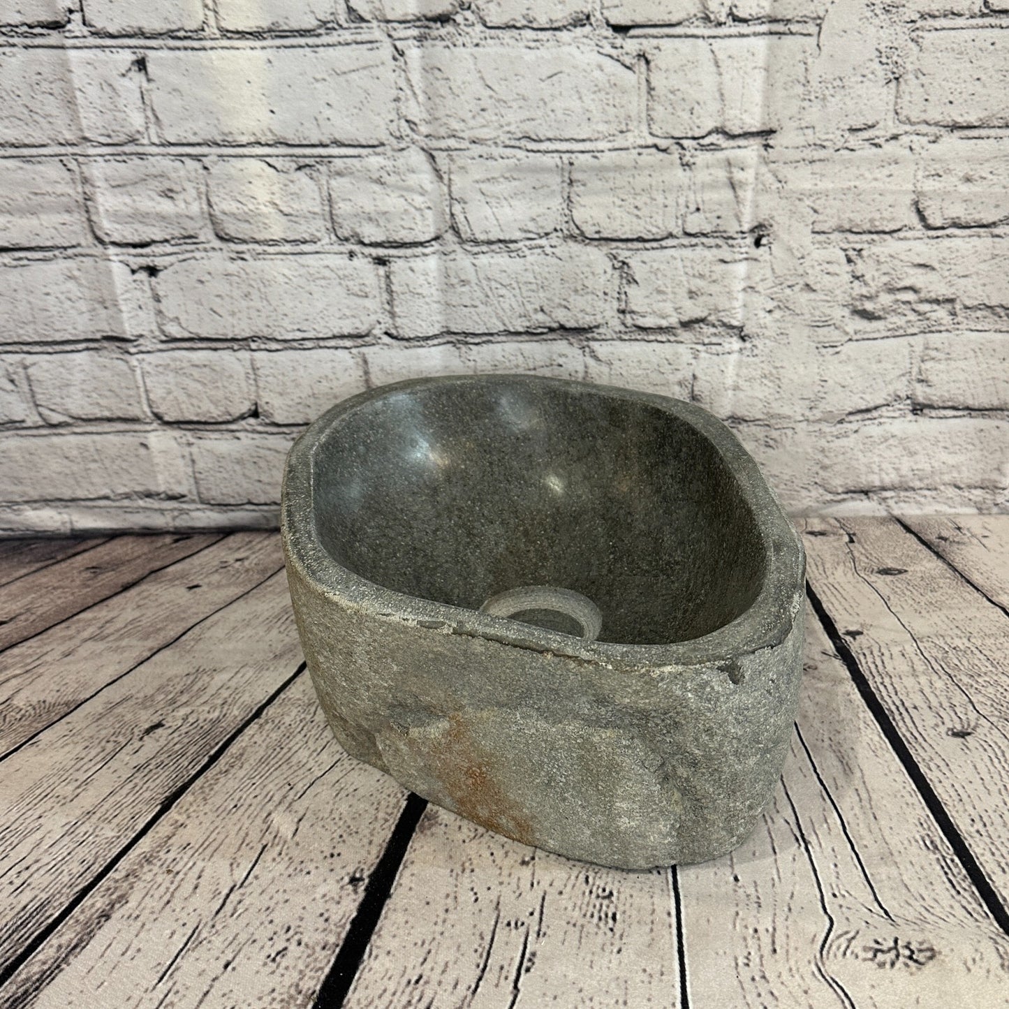 29cm x 24cm River Stone Sink Basin Bowl Natural for Bathroom Washroom Oval No 32