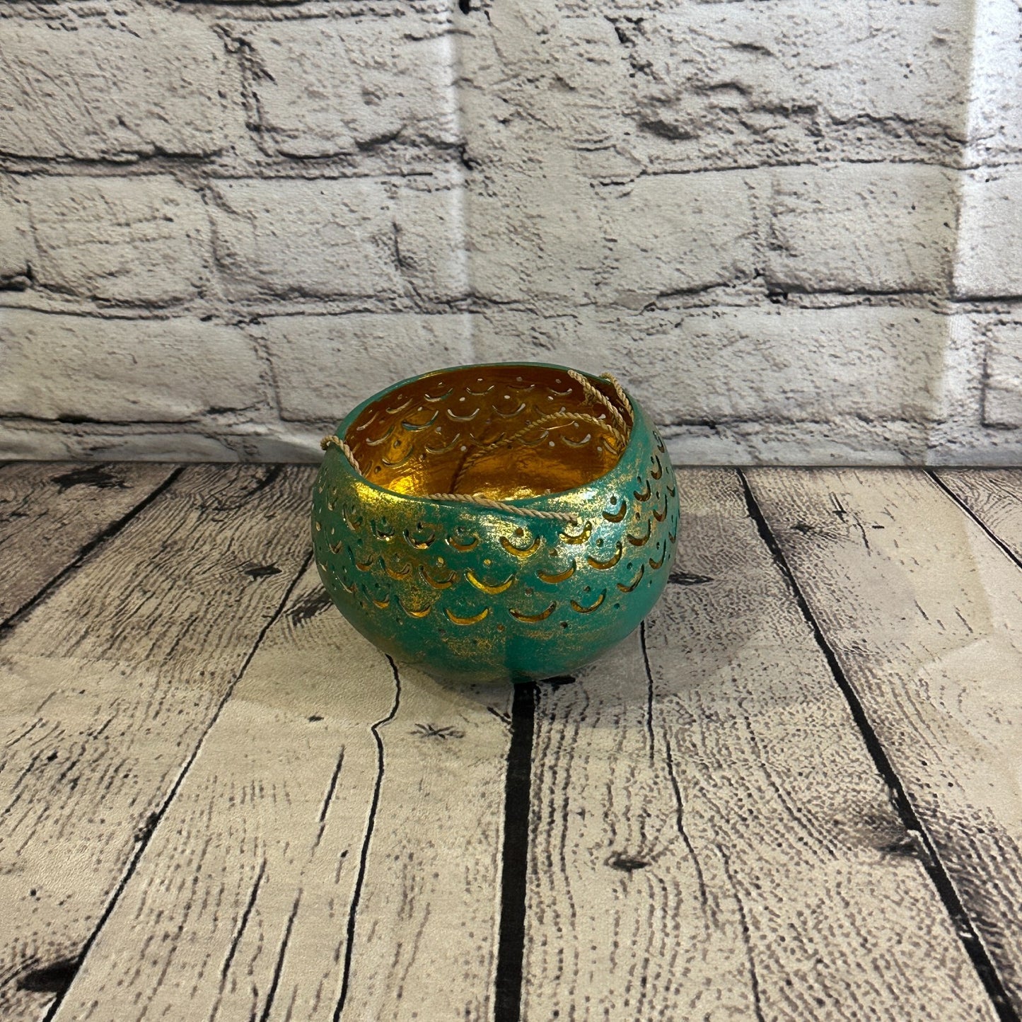 Green Coconut Shell Hanging Basket Orchid Planter Balcony Decorative Vase