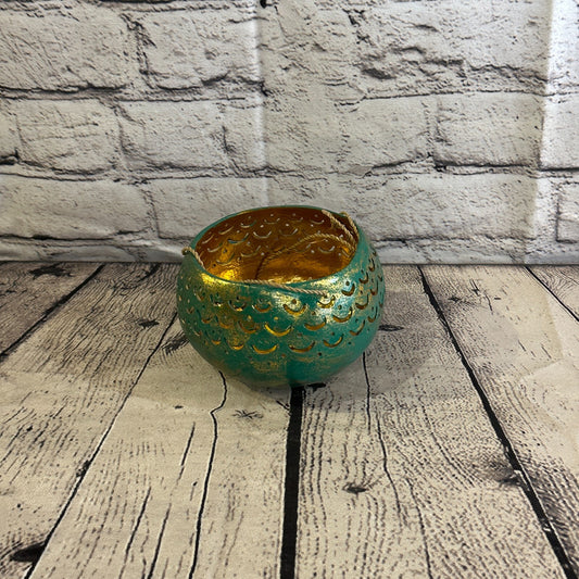 Green Coconut Shell Hanging Basket Orchid Planter Balcony Decorative Vase