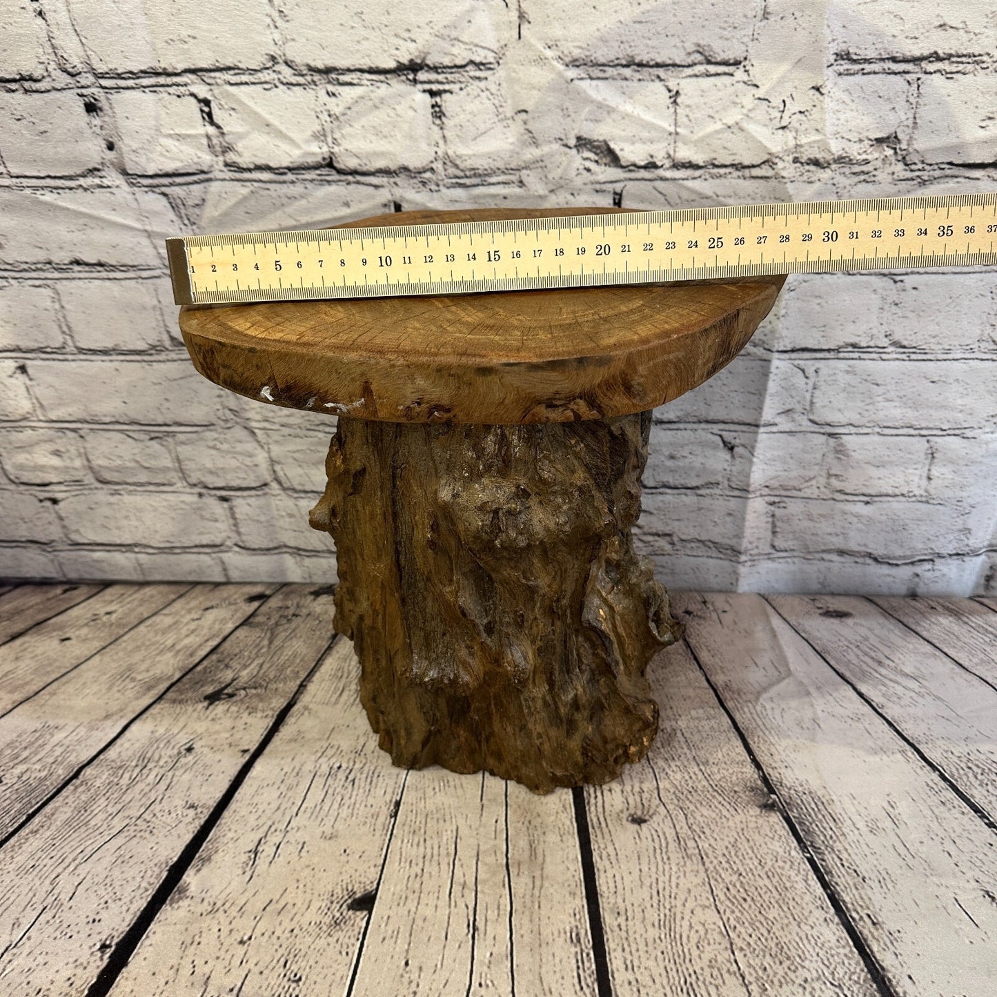32cm x 28cm Teak Root Wood Mushroom Coffee Table Side Table Home Furniture No 4