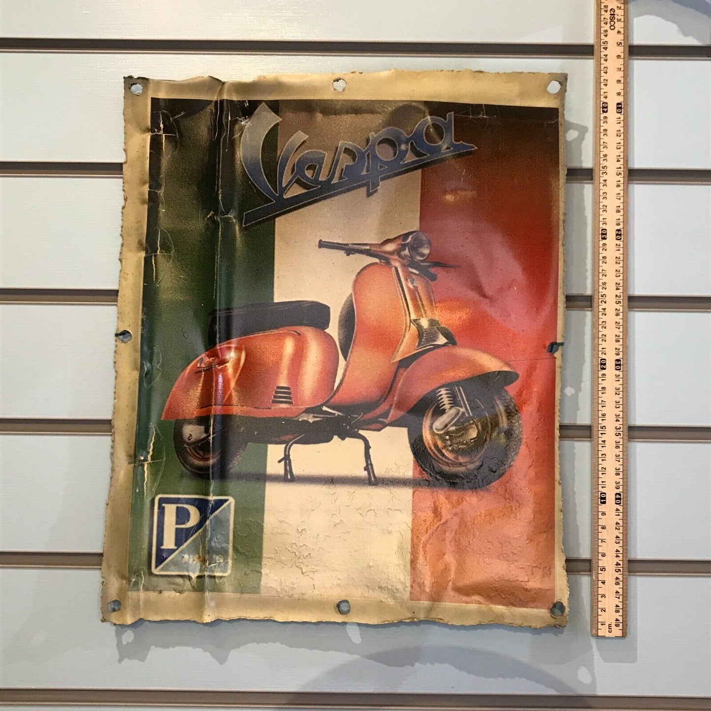 Italian Vespa Moped Poster Advert Wall Plaque 42cm x 36cm Vintage Retro Tin Sign