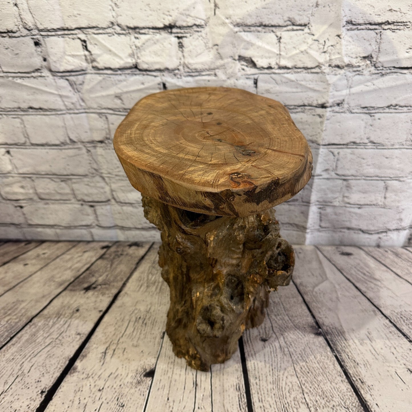 32cm x 28cm Teak Root Wood Mushroom Coffee Table Side Table Home Furniture No 4
